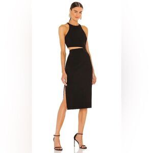 NWOT** Likely X Revolve Viola Side Cutout Side Slit Bodycon Midi Dress Size 4
